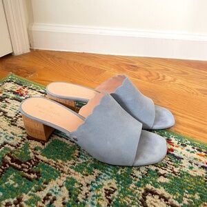 Kate Spade New York Suede Scalloped Slides | Size 10